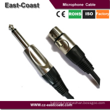 Heavy duty 1/4" Mono to 3Pin XLR microphone cable